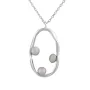 Серебряное колье SilverBreeze с натуральным жемчугом (2128748) 450-500