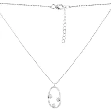 Серебряное колье SilverBreeze с натуральным жемчугом (2128748) 450-500
