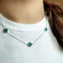 Серебряное колье SilverBreeze с малахитом (2128854) 52-57