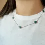 Серебряное колье SilverBreeze с малахитом (2128854) 52-57