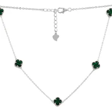 Серебряное колье SilverBreeze с малахитом (2128854) 52-57