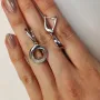 Серебряные серьги SilverBreeze с фианитами (2129790)