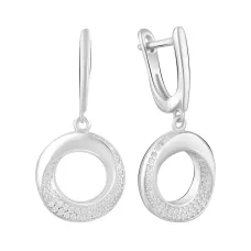 Серебряные серьги SilverBreeze с фианитами (2129790)