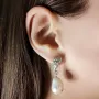 Серебряные серьги SilverBreeze с натуральным жемчугом барочным 29.025ct (2129806)