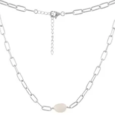 Серебряное колье SilverBreeze с натуральным жемчугом барочным (2130192) 450-500