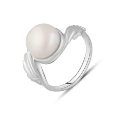 Серебряное кольцо SilverBreeze с натуральным жемчугом барочным 5.7ct (2130215) 17