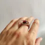 Серебряное кольцо SilverBreeze с искуственным аммолитом 2.825ct (2130413) 17.5