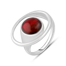 Серебряное кольцо SilverBreeze с искуственным аммолитом 2.825ct (2130413) 17.5
