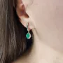 Серебряные серьги SilverBreeze с малахитом (2132332)