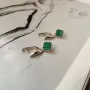 Серебряные серьги SilverBreeze с малахитом (2132332)