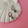 Серебряные серьги SilverBreeze с малахитом (2132332)