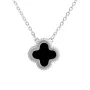 Серебряное колье SilverBreeze с натуральным ониксом (2133605) 450-500