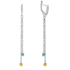 Серебряные серьги SilverBreeze с фианитами (2133674)