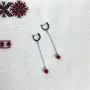 Серебряные серьги SilverBreeze с кораллом (2136156)