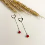 Серебряные серьги SilverBreeze с кораллом (2136156)