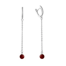 Серебряные серьги SilverBreeze с кораллом (2136156)
