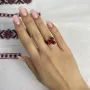 Серебряное кольцо SilverBreeze с кораллом (2136316) 17.5