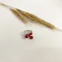 Серебряное кольцо SilverBreeze с кораллом (2136316) 17.5