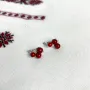 Серебряные серьги SilverBreeze с кораллом фианитами (2136347)