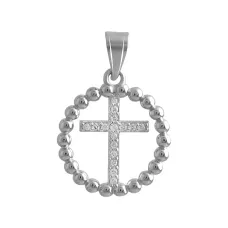 Серебряная подвеска SilverBreeze с фианитами (2136484)