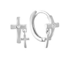 Серебряные серьги SilverBreeze с фианитами (2136491)
