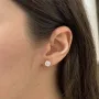 Серебряные серьги SilverBreeze с натуральным перламутром фианитами (2137603)