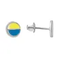 Серебряные серьги SilverBreeze с эмалью (2137634)