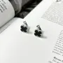 Серебряные серьги SilverBreeze с натуральным ониксом (2137993)