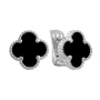 Серебряные серьги SilverBreeze с натуральным ониксом (2137993)
