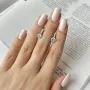 Серебряные серьги SilverBreeze с фианитами (2138754)