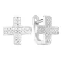 Серебряные серьги SilverBreeze с фианитами (2138761)