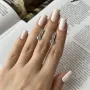 Серебряные серьги SilverBreeze с фианитами (2138778)