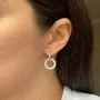 Серебряные серьги SilverBreeze с фианитами (2138792)