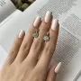 Серебряные серьги SilverBreeze с фианитами (2138808)