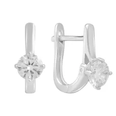 Серебряные серьги SilverBreeze с фианитами (2138839)
