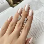 Серебряные серьги SilverBreeze с фианитами (2138853)