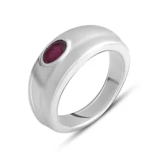 Серебряное кольцо SilverBreeze с натуральным рубином 0.4ct (2140450) 18.5