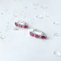 Серебряные серьги SilverBreeze с натуральным рубином 4.347ct фианитами (2140511)