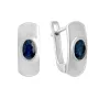 Серебряные серьги SilverBreeze с натуральным сапфиром 1.1ct (2140573)
