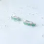 Серебряные серьги SilverBreeze с натуральным изумрудом 2.934ct фианитами (2140702)