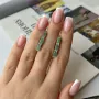 Серебряные серьги SilverBreeze с натуральным изумрудом 2.934ct фианитами (2140702)