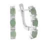Серебряные серьги SilverBreeze с натуральным изумрудом 2.934ct фианитами (2140702)