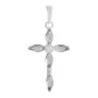 Серебряный крестик SilverBreeze с топазом Лондон Блю 2.529ct фианитами (2140993)