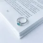 Серебряное кольцо SilverBreeze с аквамарином nano 0.756ct (2141365) 16.5