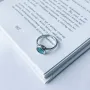 Серебряное кольцо SilverBreeze с аквамарином nano 1.717ct (2141464) 17
