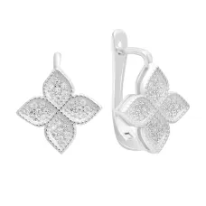 Серебряные серьги SilverBreeze с фианитами (2142546)
