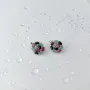Серебряные серьги SilverBreeze с натуральным сапфиром изумрудом рубином (2142652)