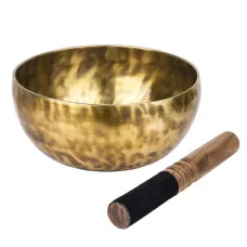 Тибетська співоча чаша Singing bowl Ручна холодна ковка 18,5/18,5/8,7 см Бронзовий (27407) Тибетська співоча чаша Singing bowl Ручна холодна ковка 18,5/18,5/8,7 см Бронзовий (27407)