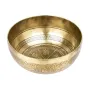 Тибетська співаюча чаша Singing bowl Мантрт Мані і полум'я Холодне кування 23/23/10,5 см Бронзовий (27413)