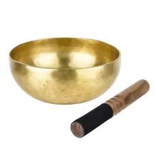 Тибетська співоча чаша Singing bowl Ручна холодна ковка 19,3/19,3/8 см Бронза матова (27400) Тибетська співоча чаша Singing bowl Ручна холодна ковка 19,3/19,3/8 см Бронза матова (27400)